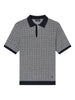 Emporio Armani Icon chevron jacquard polo neck sweater