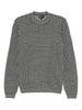Emporio Armani Virgin wool sweater with jacquard eagle motif