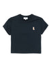 Maison Kitsuné Lady Fox Baby embroidered cotton cropped top