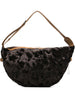 La Milanesa Fur-effect half-moon shoulder bag