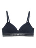Emporio Armani ASV organic-cotton, padded triangle bra with logo underband