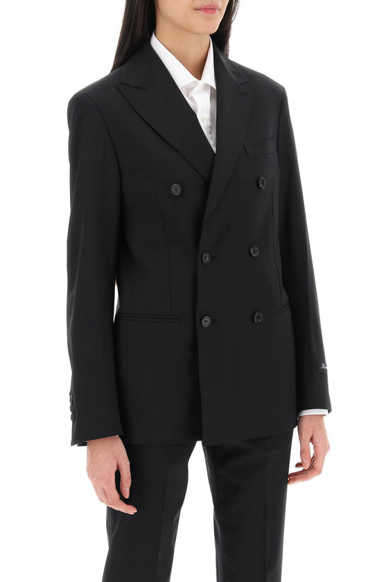 Homme girls slim fit double-breasted blazer