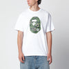 BAPE White T-shirt with camouflage print