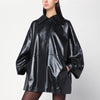 Cassell Oversized black leather jacket