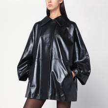  Cassell Oversized black leather jacket