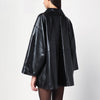Cassell Oversized black leather jacket