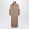 Dries Van Noten Oversized coat in camel-coloured cotton