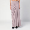 Dries Van Noten Pink long draped skirt
