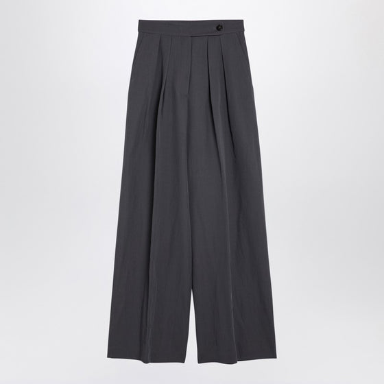 Dries Van Noten Taupe wool-blend wide trousers