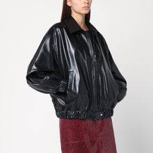  Cassell Black leather bomber jacket