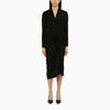 Dries Van Noten Black wool-blend dress with drape
