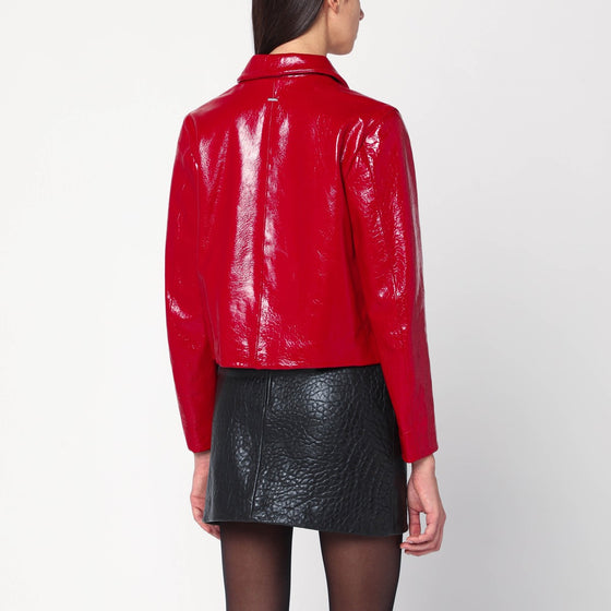 Cassell Short red leather jacket