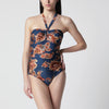 ZIMMERMANN Aster Navy Jacobean one-piece swimsuit