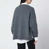 extreme cashmere Oversized N°24 Tokio grey cardigan