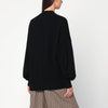 extreme cashmere Asymmetrical black cashmere cardigan