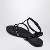 Castañer Low-heeled black Pati with studs