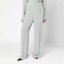  Alberta Ferretti Palazzo pants in ice color crêpe