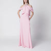 Alberta Ferretti Long pink off-shoulder dress