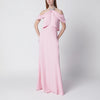 Alberta Ferretti Long pink off-shoulder dress