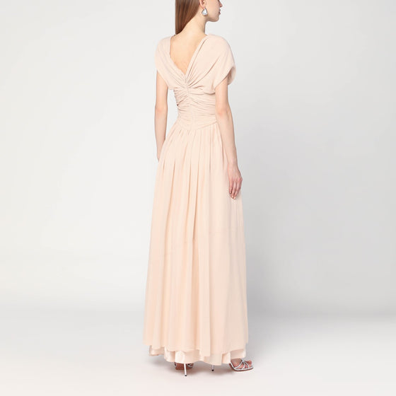 Alberta Ferretti Light pink dress in silk georgette