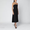 Alberta Ferretti Black sleeveless stretch cady dress
