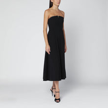  Alberta Ferretti Black sleeveless stretch cady dress