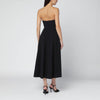 Alberta Ferretti Black sleeveless stretch cady dress