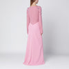 Alberta Ferretti Pink evening dress with bead embroidery