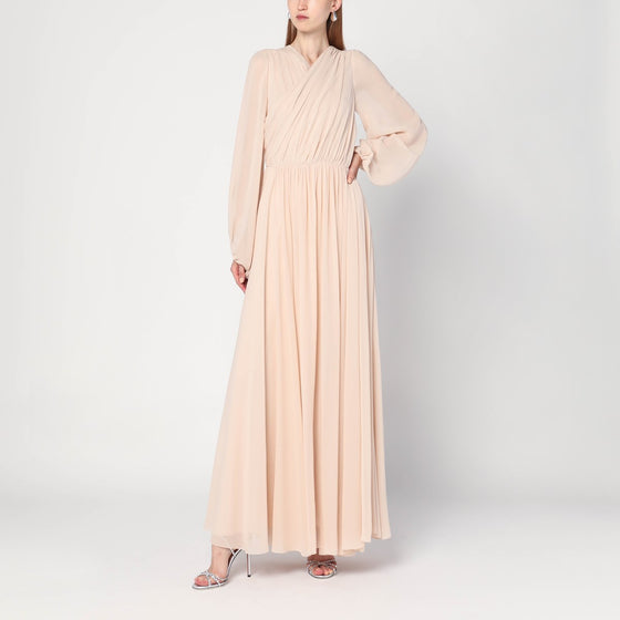Alberta Ferretti Light pink dress in silk georgette