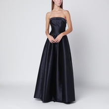  Alberta Ferretti Blue evening dress in silk-blend mikado
