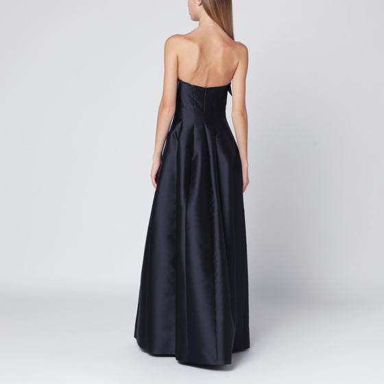 Alberta Ferretti Blue evening dress in silk-blend mikado