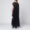 Alberta Ferretti Black silk dress with orchid print