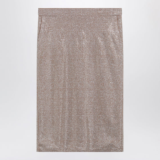 Giuseppe di Morabito Midi skirt with silver rhinestones