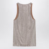 Giuseppe di Morabito Tank top with silver rhinestones