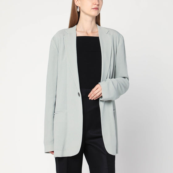 Alberta Ferretti Single-breasted Ice-colored jacket