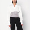 Giuseppe di Morabito White shirt with rhinestone bustier