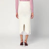 Giuseppe di Morabito Gonna white tube with lace and rhinestones