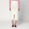 Giuseppe di Morabito Gonna white tube with lace and rhinestones