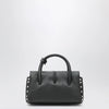 Zanellato Dotta Baby black grained leather bag
