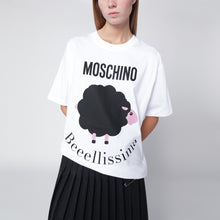  Moschino White T-shirt with logo print