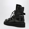Ferragamo Black leather lace-up boot