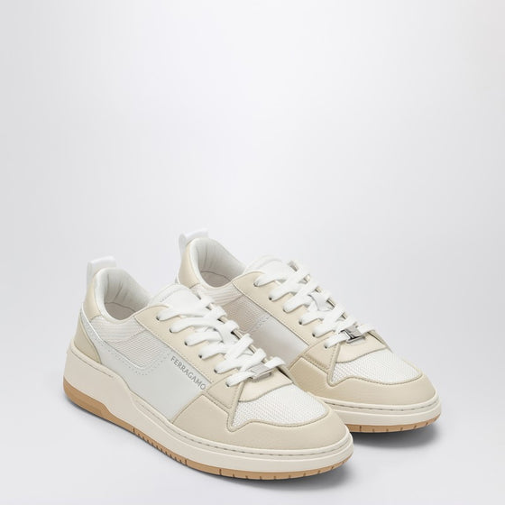 Ferragamo Low white leather trainer