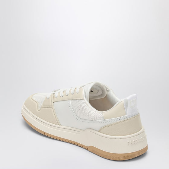 Ferragamo Low white leather trainer