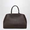 Ferragamo Hug M Leather Handbag in Brown/Ochre