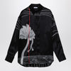 Ferragamo Black silk satin shirt