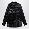 Ferragamo Black silk satin shirt
