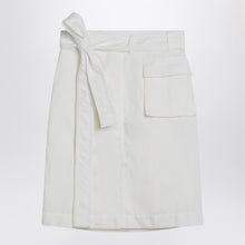  Ferragamo White wrap skirt in cotton blend