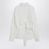 Ferragamo White belted shirt in cotton blend