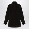 Ferragamo Brown shirt in ribbed velvet