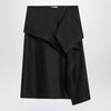 Ferragamo Asymmetric black skirt with basque